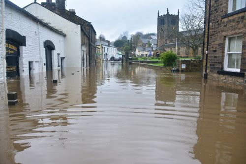 village under water